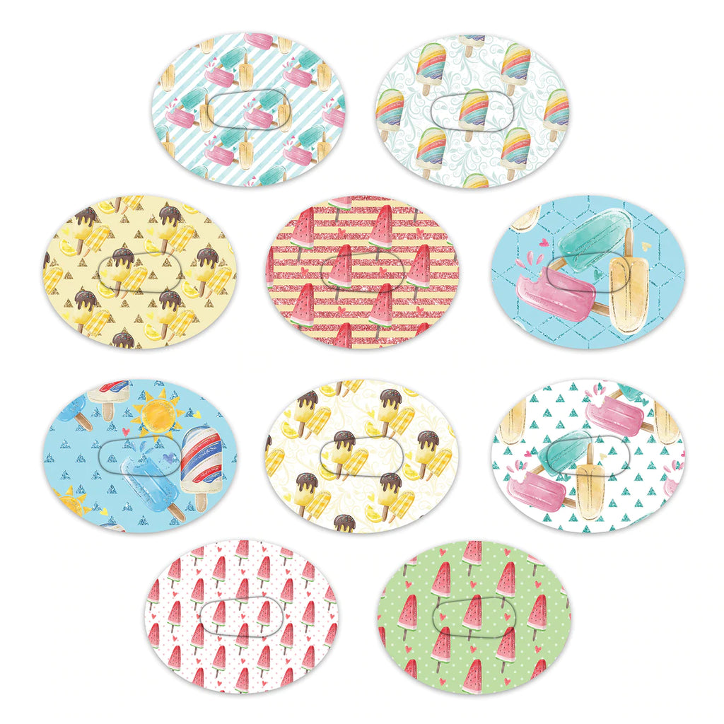 Dexcom Ice Cream Mix Design Patches - 10 Pack