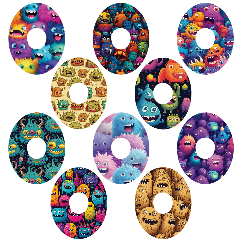 Dexcom Monster Mix Design Patches - 10 Pack – RockaDex - USA