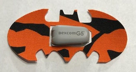 Dexcom G4/G5 Orange/Black Bat Patch
