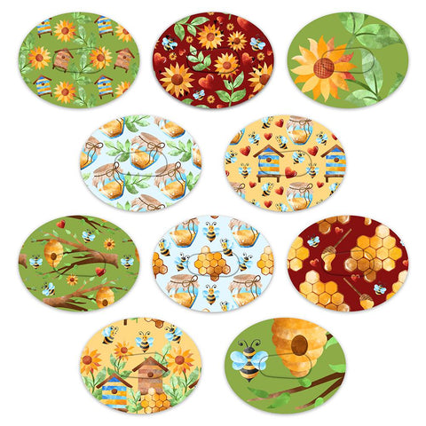 Libre Bee Mix Design Patches - 10 Pack